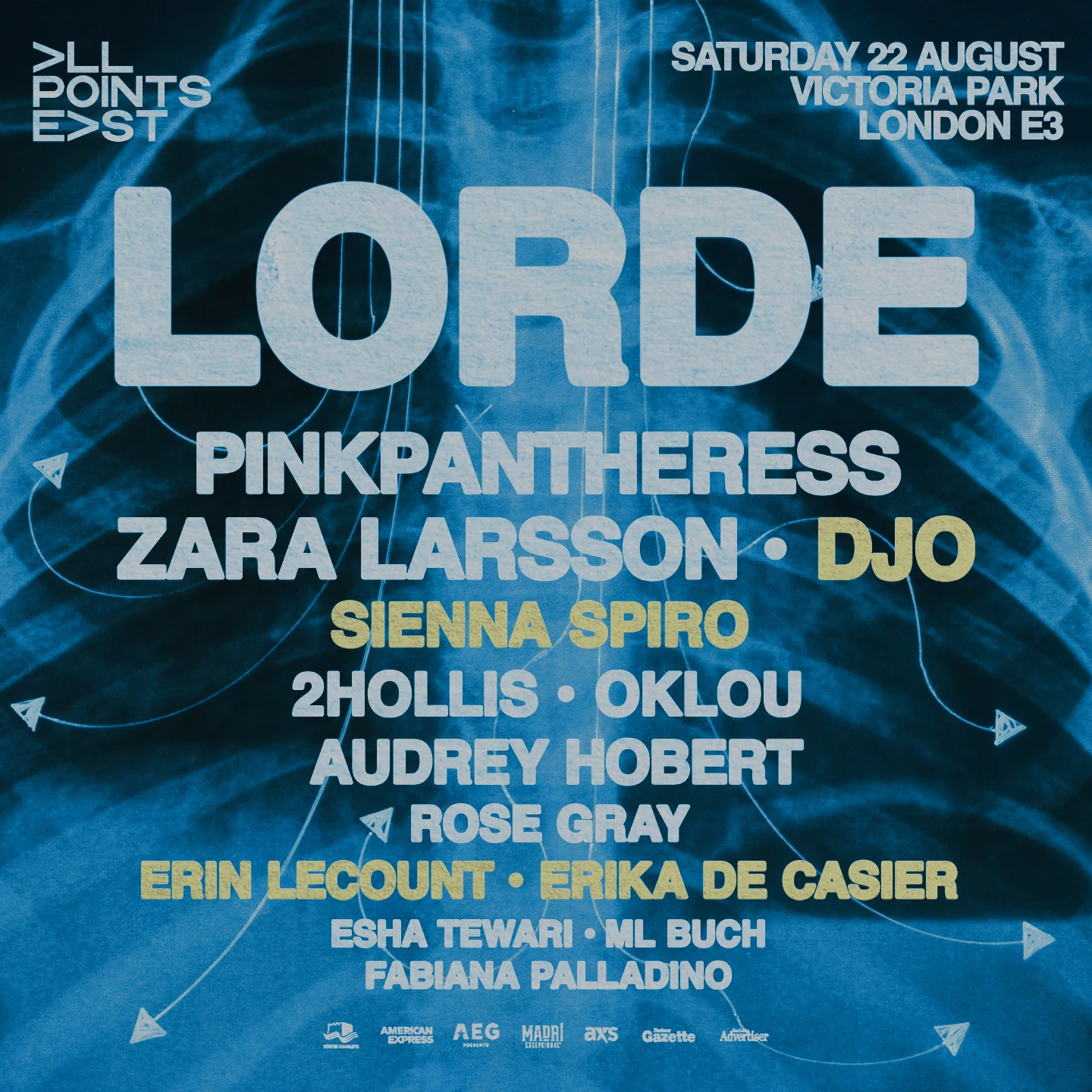 Lorde at All Points East lineup poster