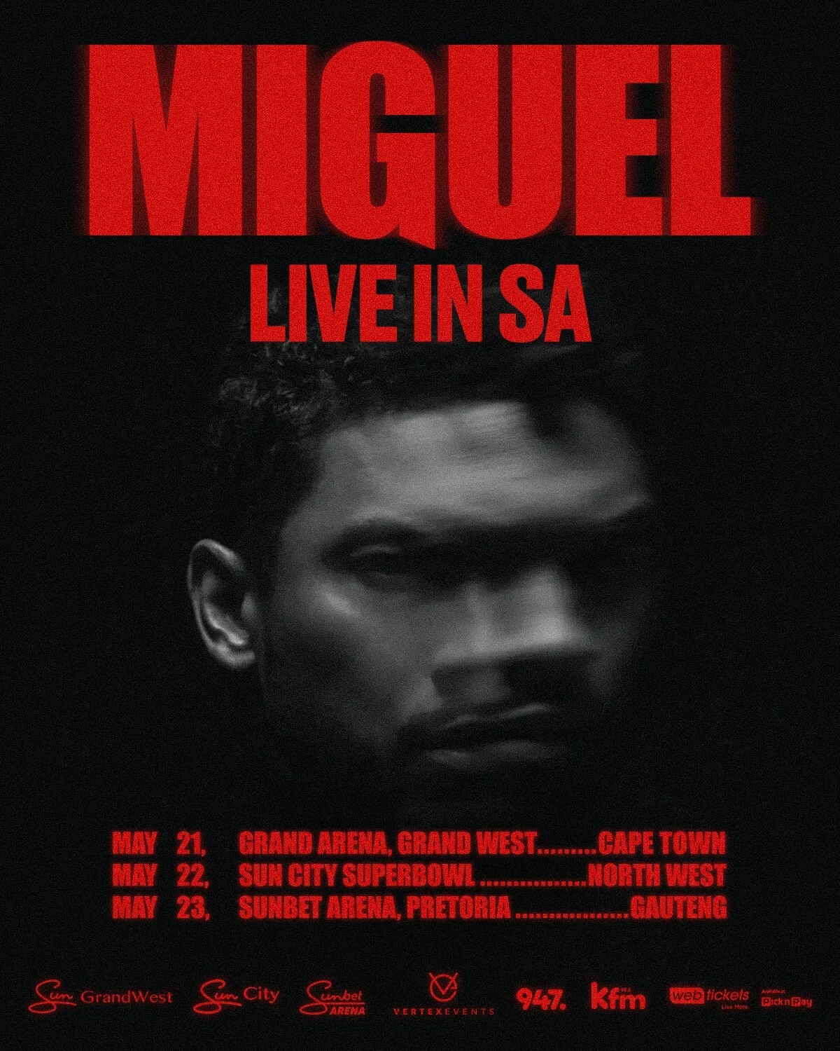 it's been a decade since Miguel's last SA visit and his fans are about to feast!