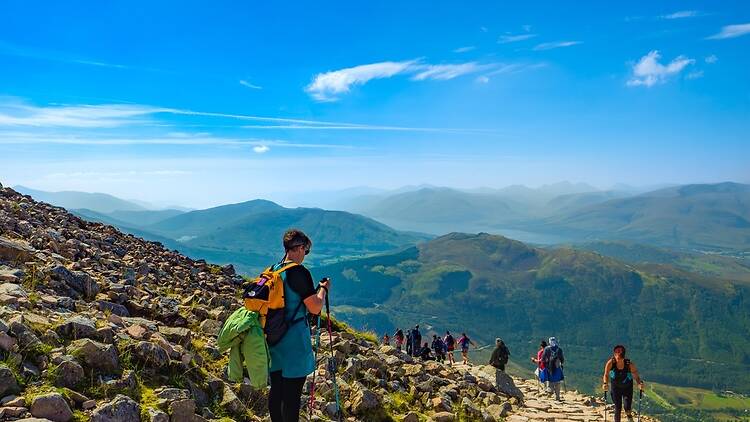 Hikers in the Scottish Highlands