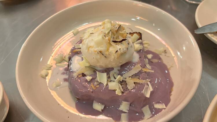 The Ube Coconut French Toast at Rost, Bandra