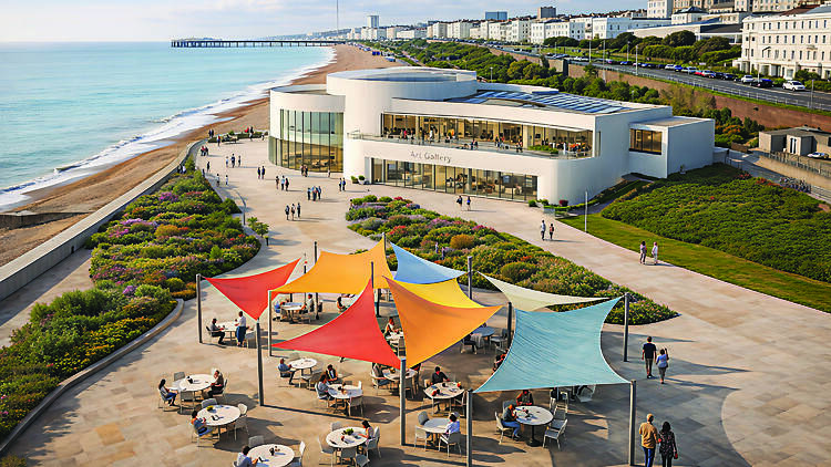 Rendered image of a new art gallery in Brighton Rendered image of a new art gallery in Brighton