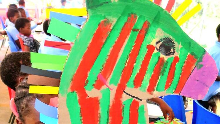 Eston Outreach brings art education to around 450 children across six schools in the Mkhambathini district, supported by a growing network of local women. Eston Outreach brings art education to around 450 children across six schools in the Mkhambathini district, supported by a growing network of local women.
