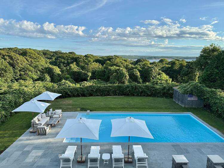 Best for private poolside lounging: The pool house with panoramic views