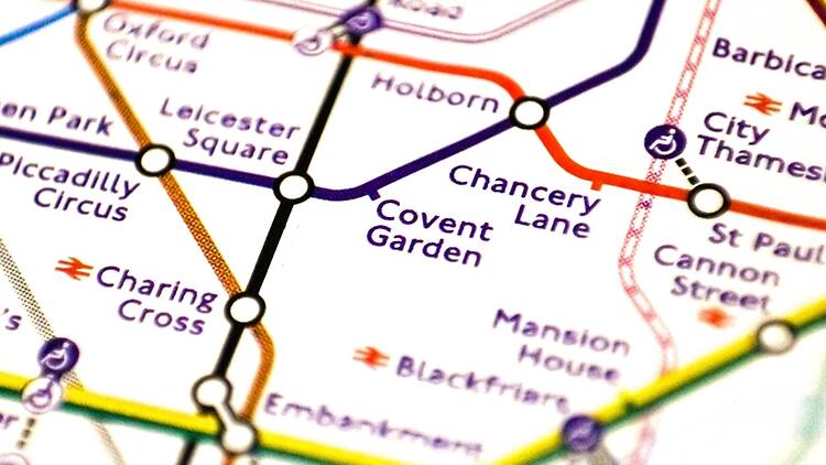 London tube map, up close