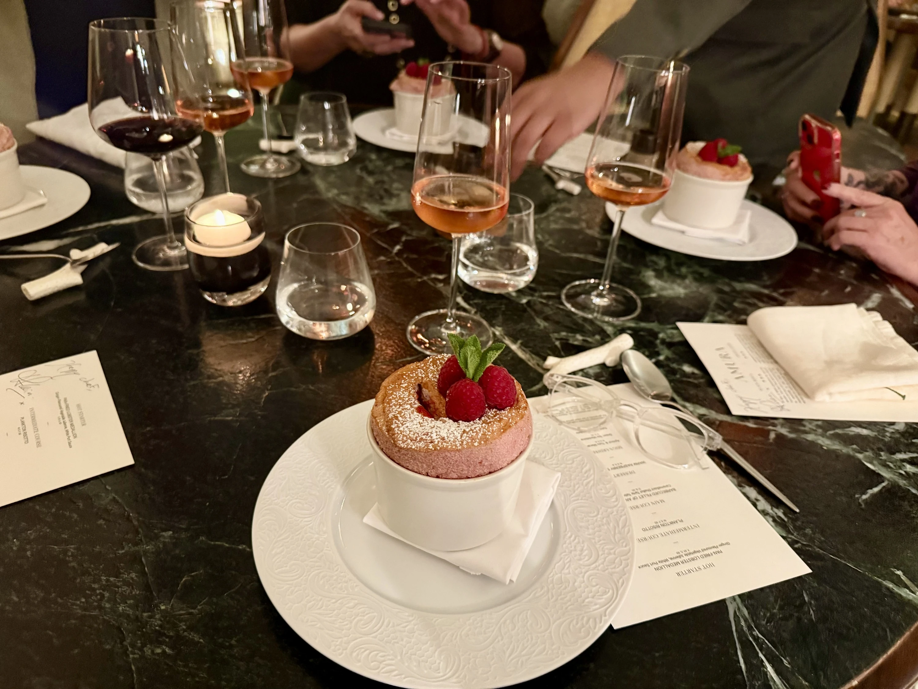 The fluffiest raspberry souffl&eacute;.