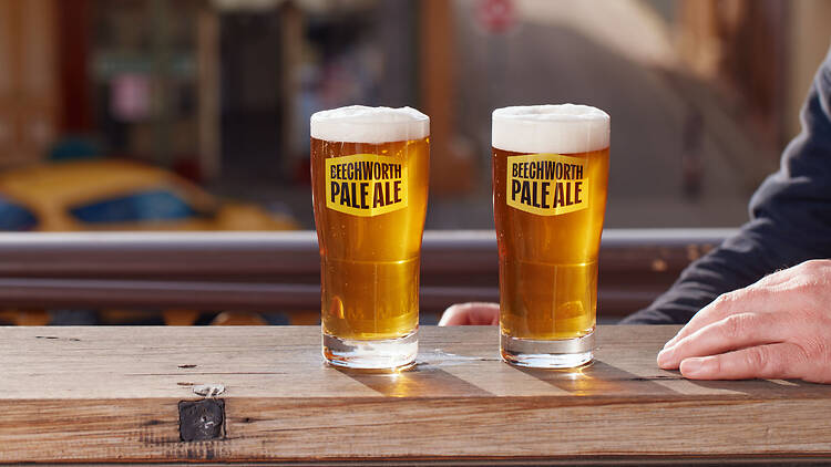 Two glasses of Beechworth pale ale.