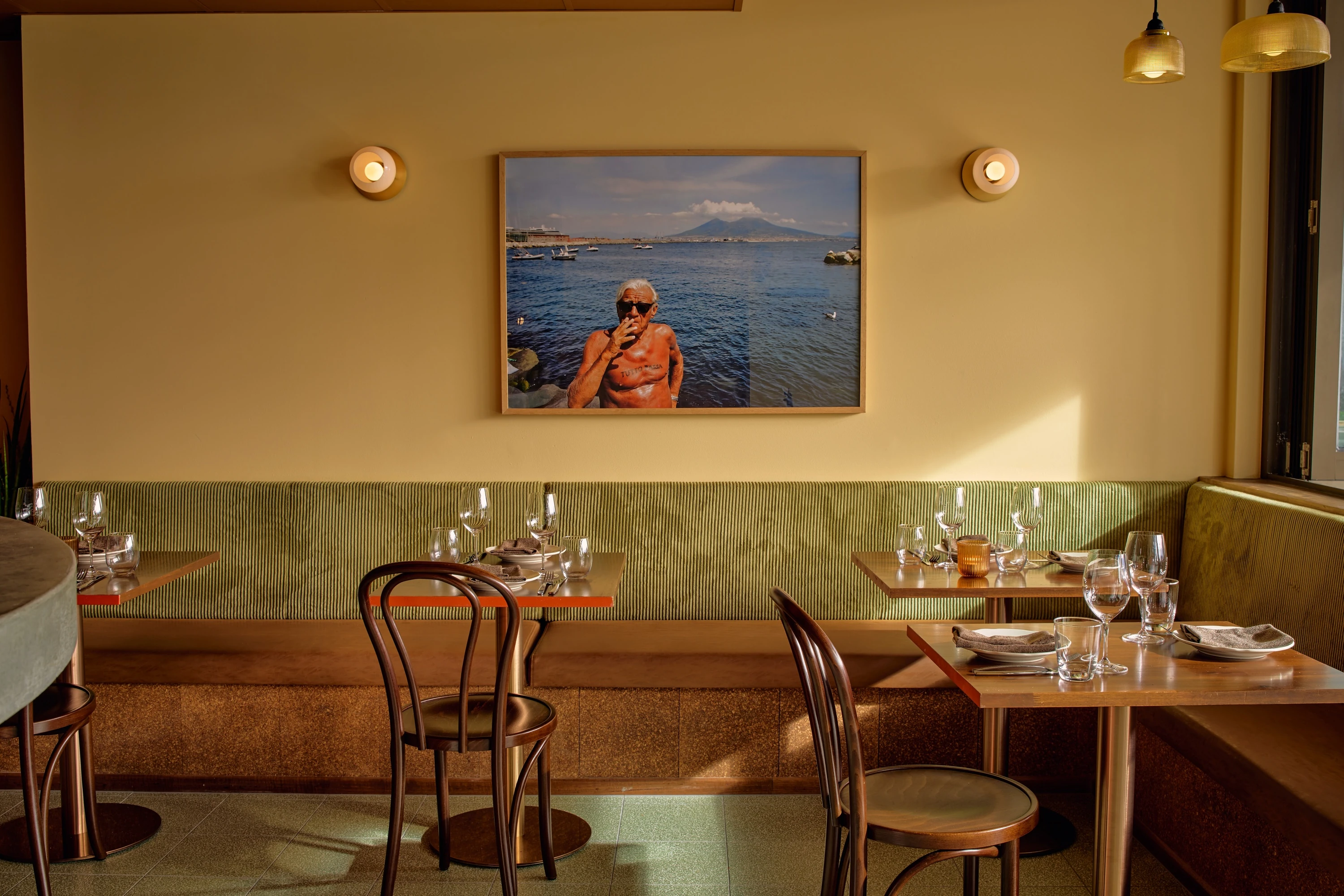 Eccentric artwork on the wall at Mr. Vincenzo's.