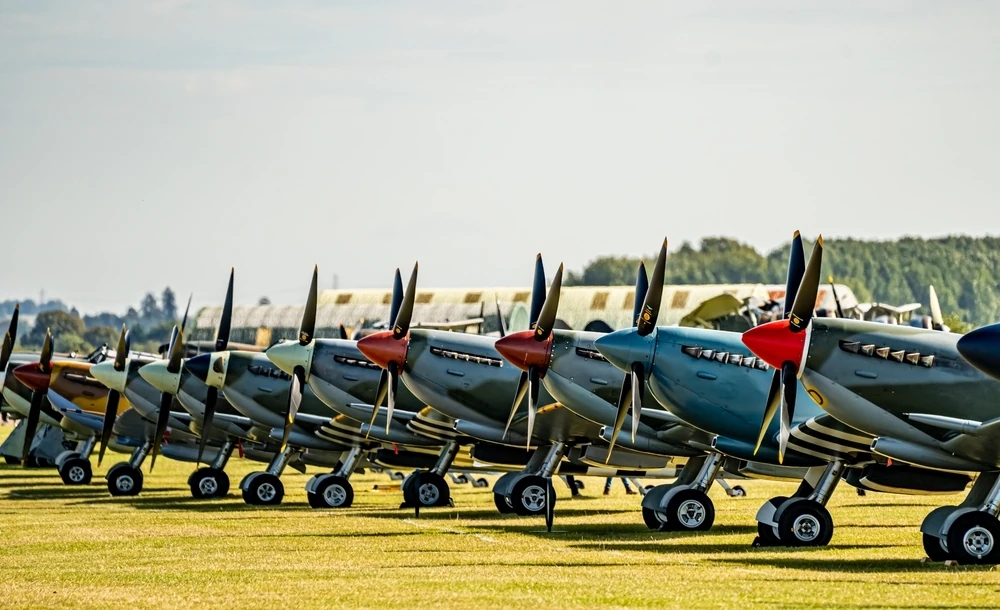 Spitfires at a Duxford Air Show