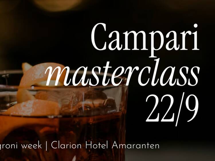 22.9. Learn to make the perfect Negroni on Kungsholmen 22.9. Learn to make the perfect Negroni on Kungsholmen
