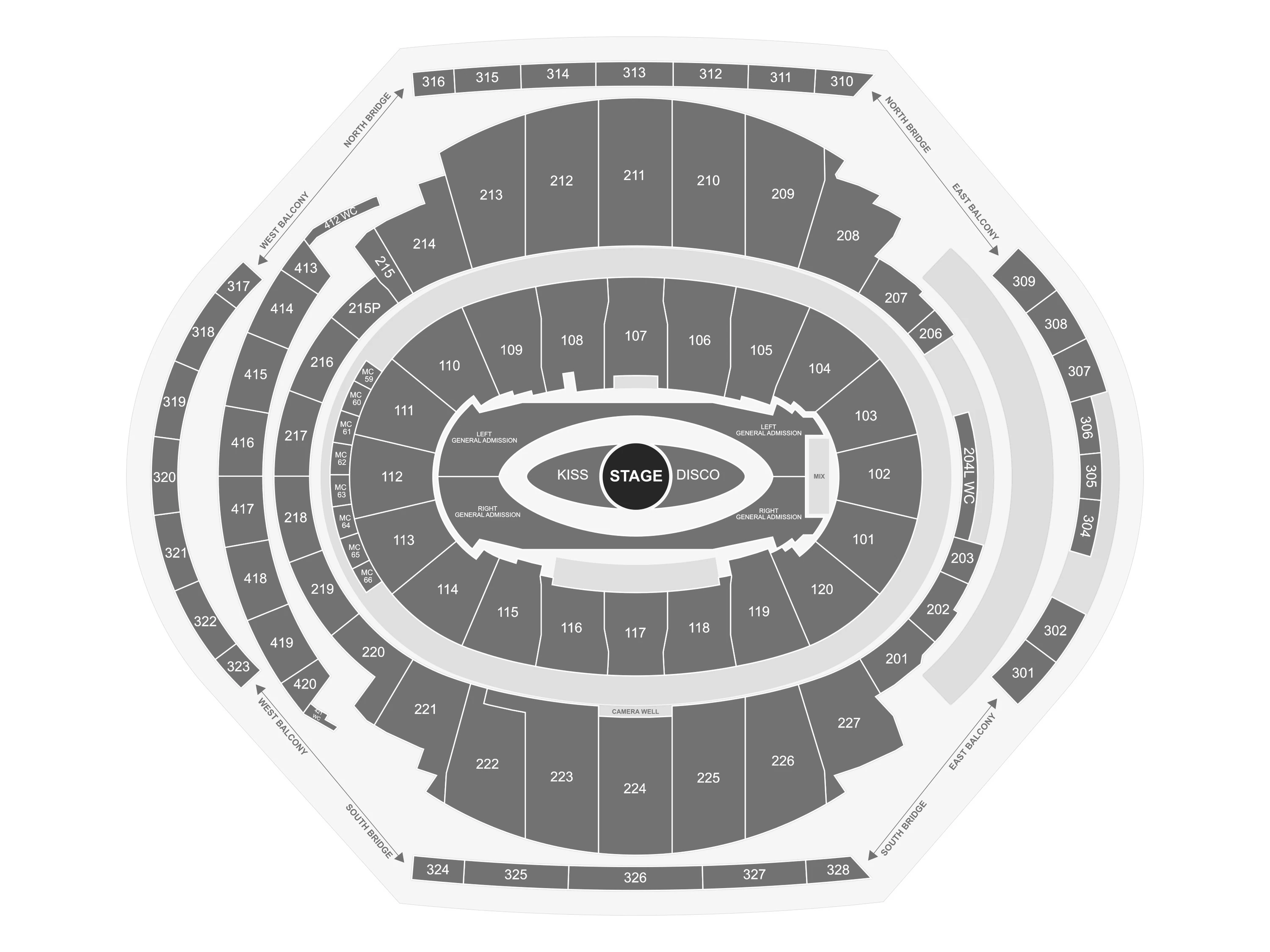 Seating chart for Harry Styles's MSG residency
