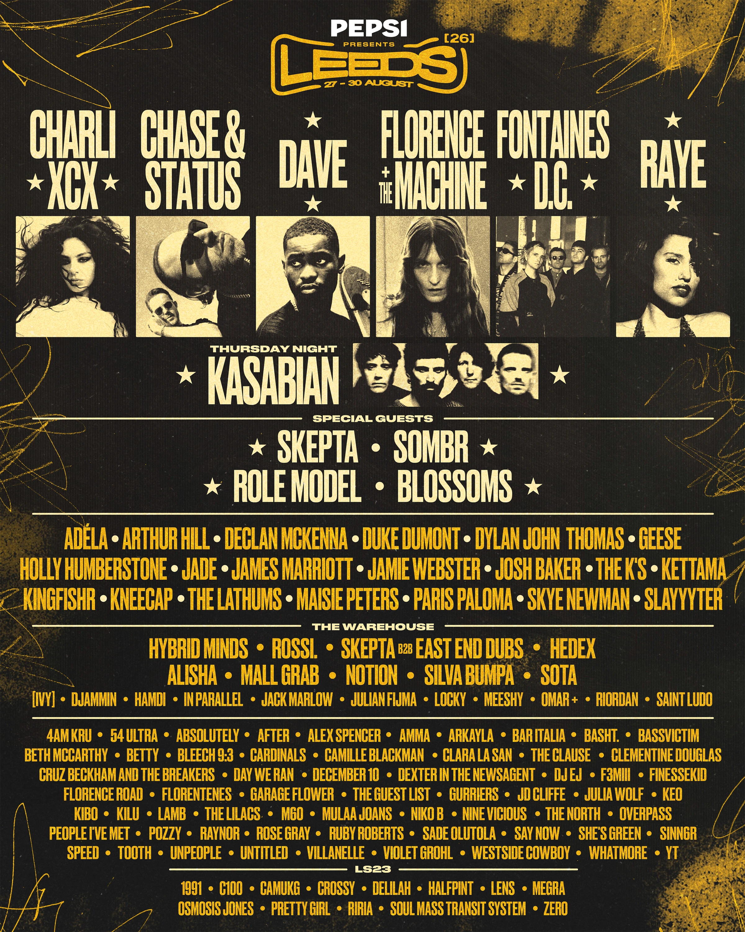 Leeds Festival lineup poster
