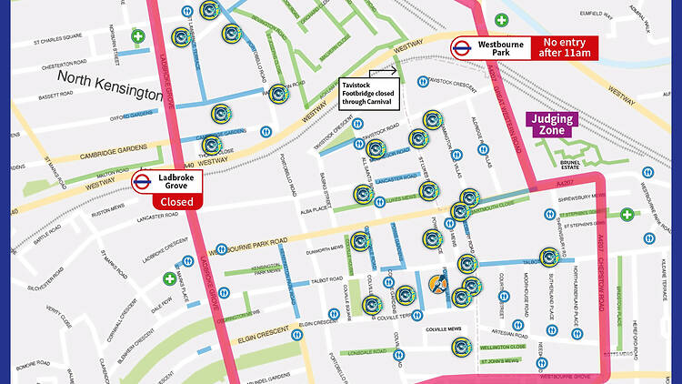 Notting Hill Carnival 2026 route map Notting Hill Carnival 2026 route map