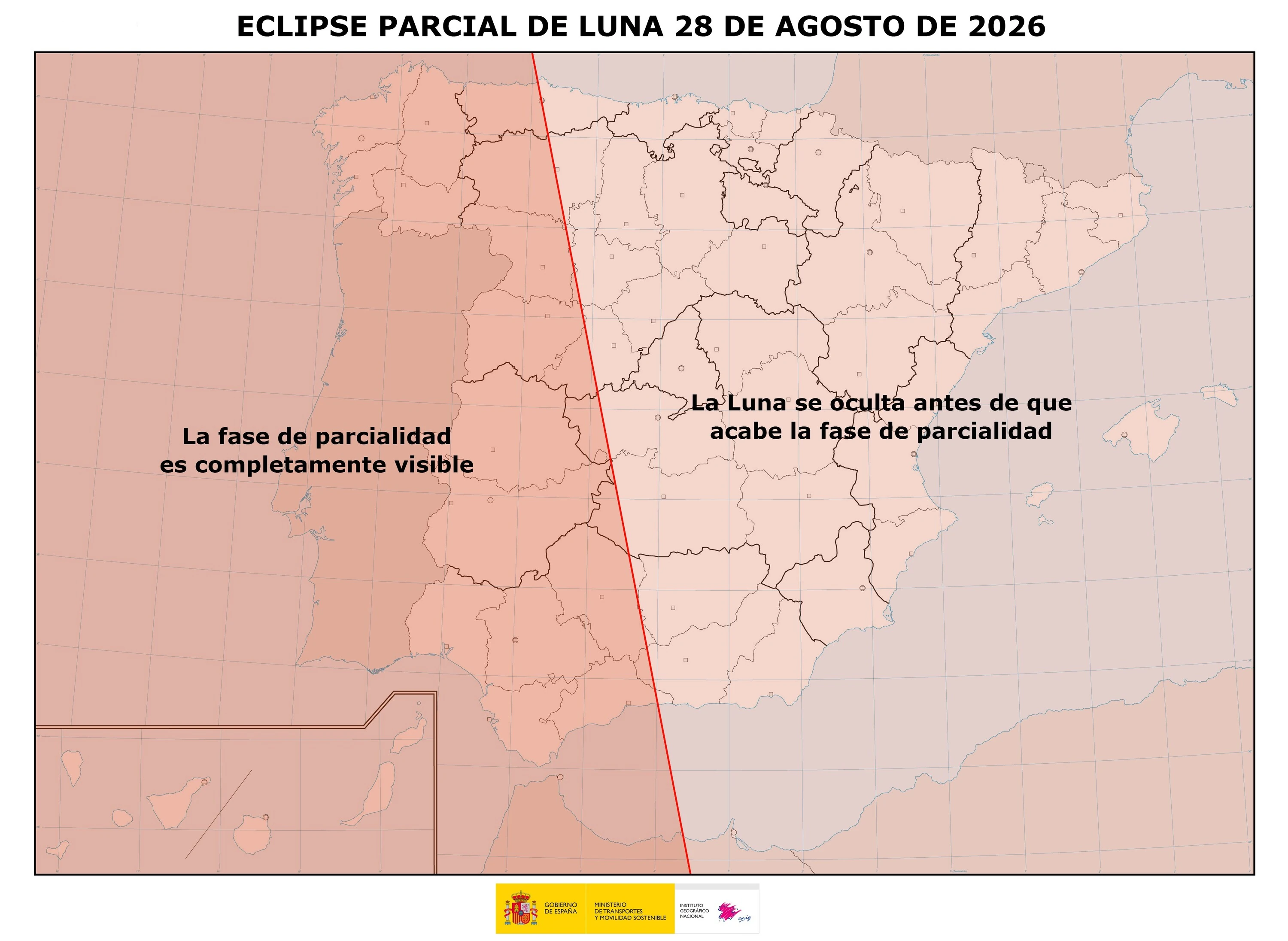 Visi&oacute;n del eclipse parcial lunar 