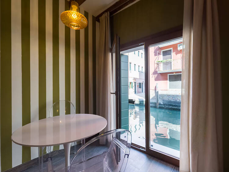 Best on a budget: Airbnb with water door onto canal Best on a budget: Airbnb with water door onto canal