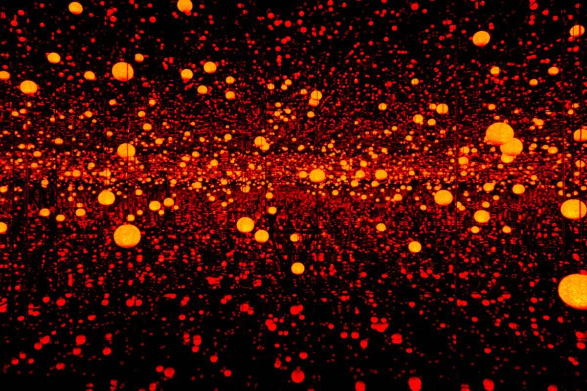 "Dancing Lights That Flew Up to the Universe" by Yayoi Kusama