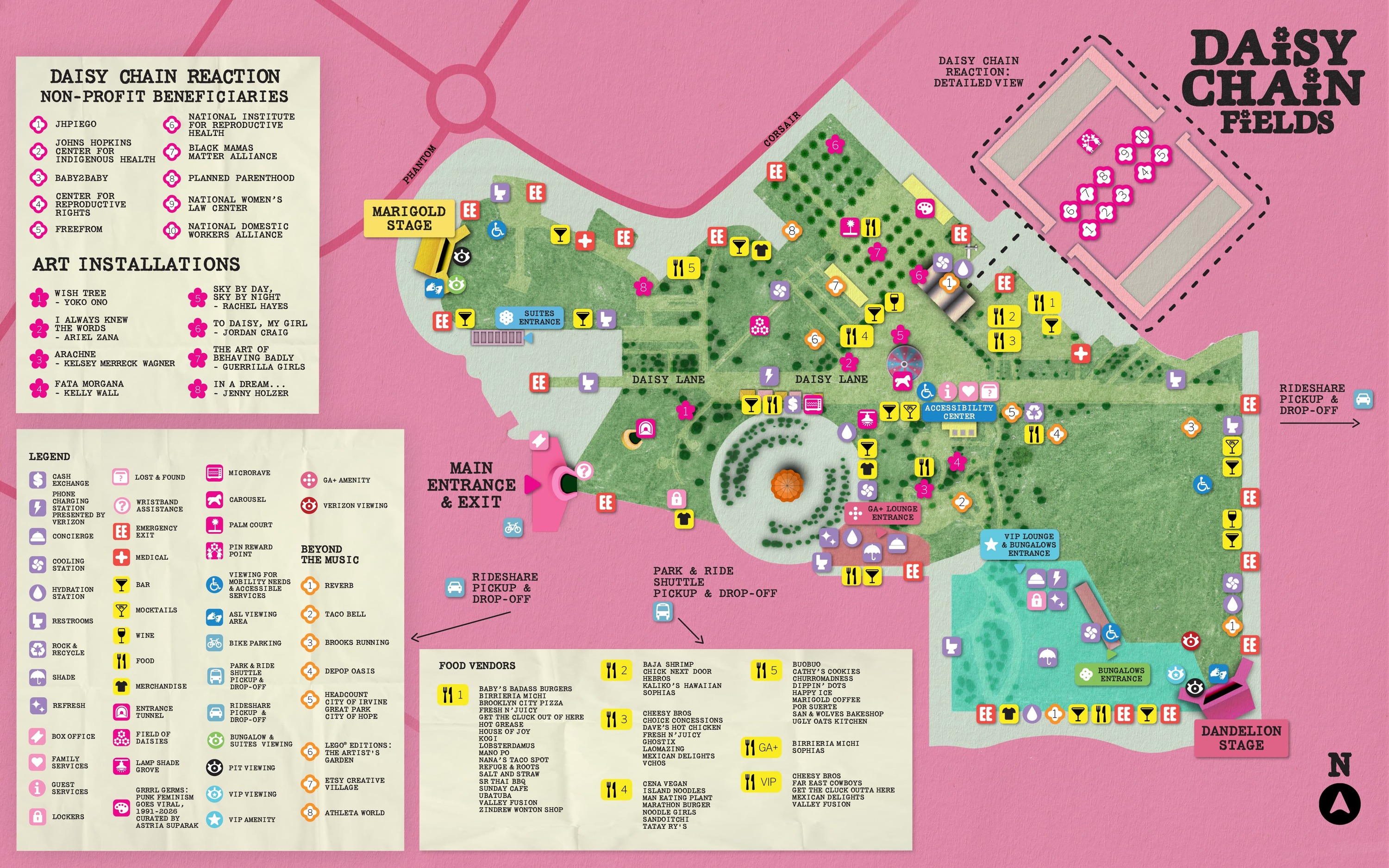 Daisy Chain Fields festival map