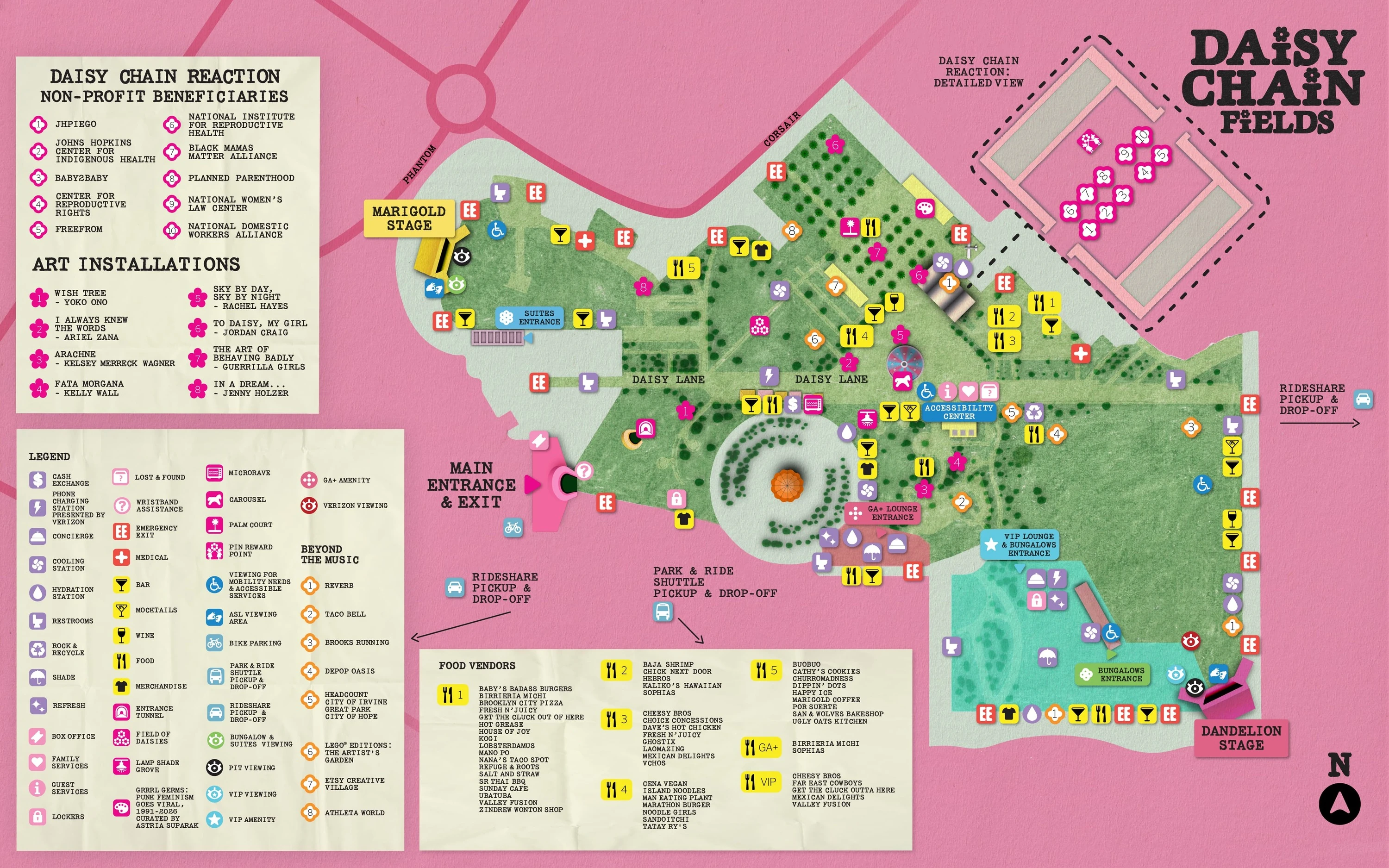 Daisy Chain Fields festival map