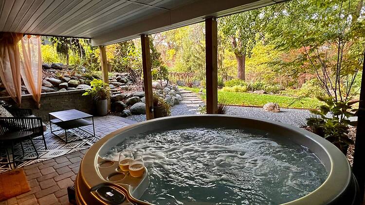 Best for date nights: The brutalist flat with the hot tub Best for date nights: The brutalist flat with the hot tub