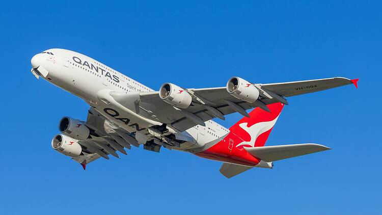 Qantas Qantas plane in sky