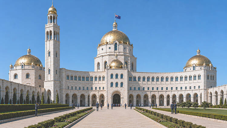 Canberra design Render of Parliament House based on Ernest Gimson’s 1911 design