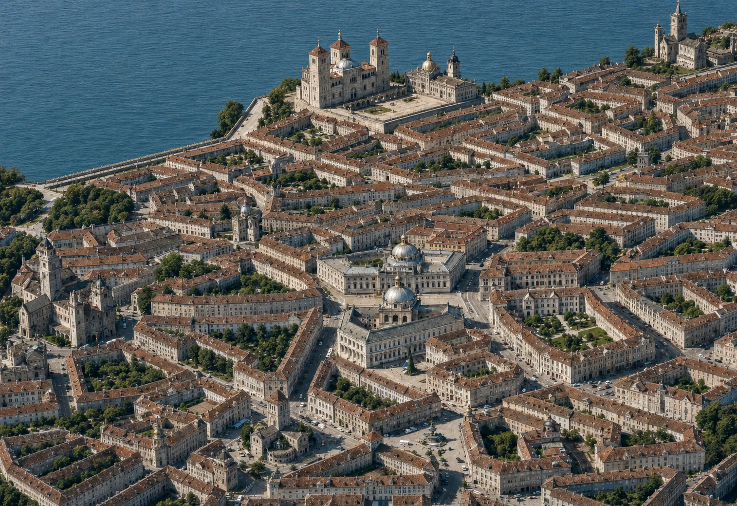 Render of Cathedral quarter based on Ernest Gimson&rsquo;s 1911 design