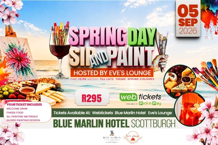 Springtime sipping and painting in Scottburgh. 