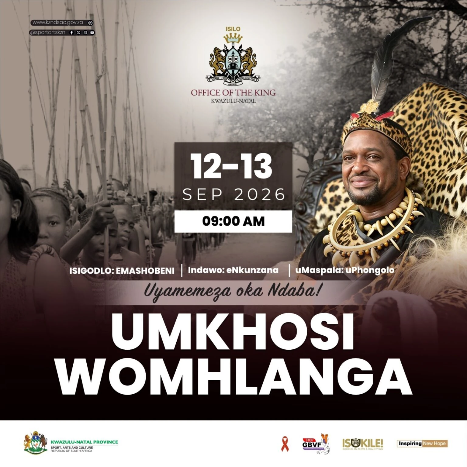 Experience uMkhosi woMhlanga, or the Zulu Reed Dance, this month.