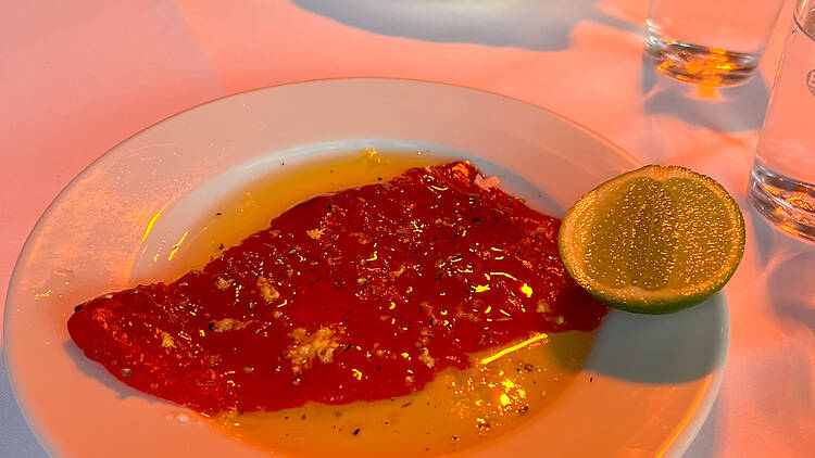 Tuna crudo at Bar Carnation.