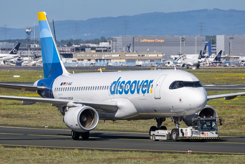 Discover Airline plane in Frankfurt, Germany