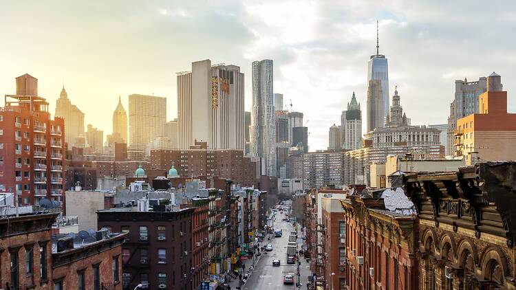 Overhead view of downtown Manhattan Overhead view of downtown Manhattan