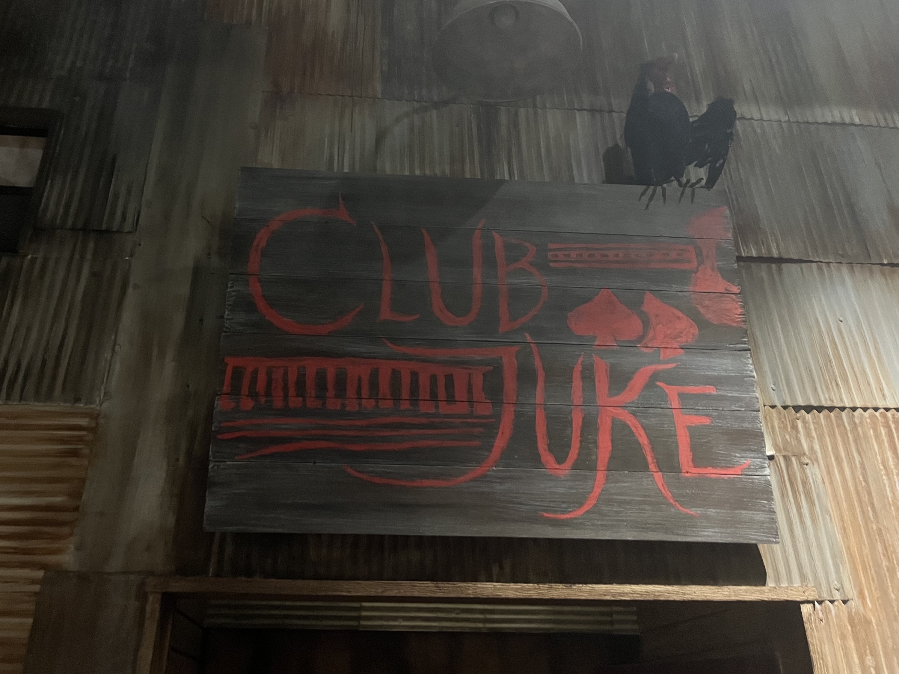 The sign for Club Juke at “Sinners”