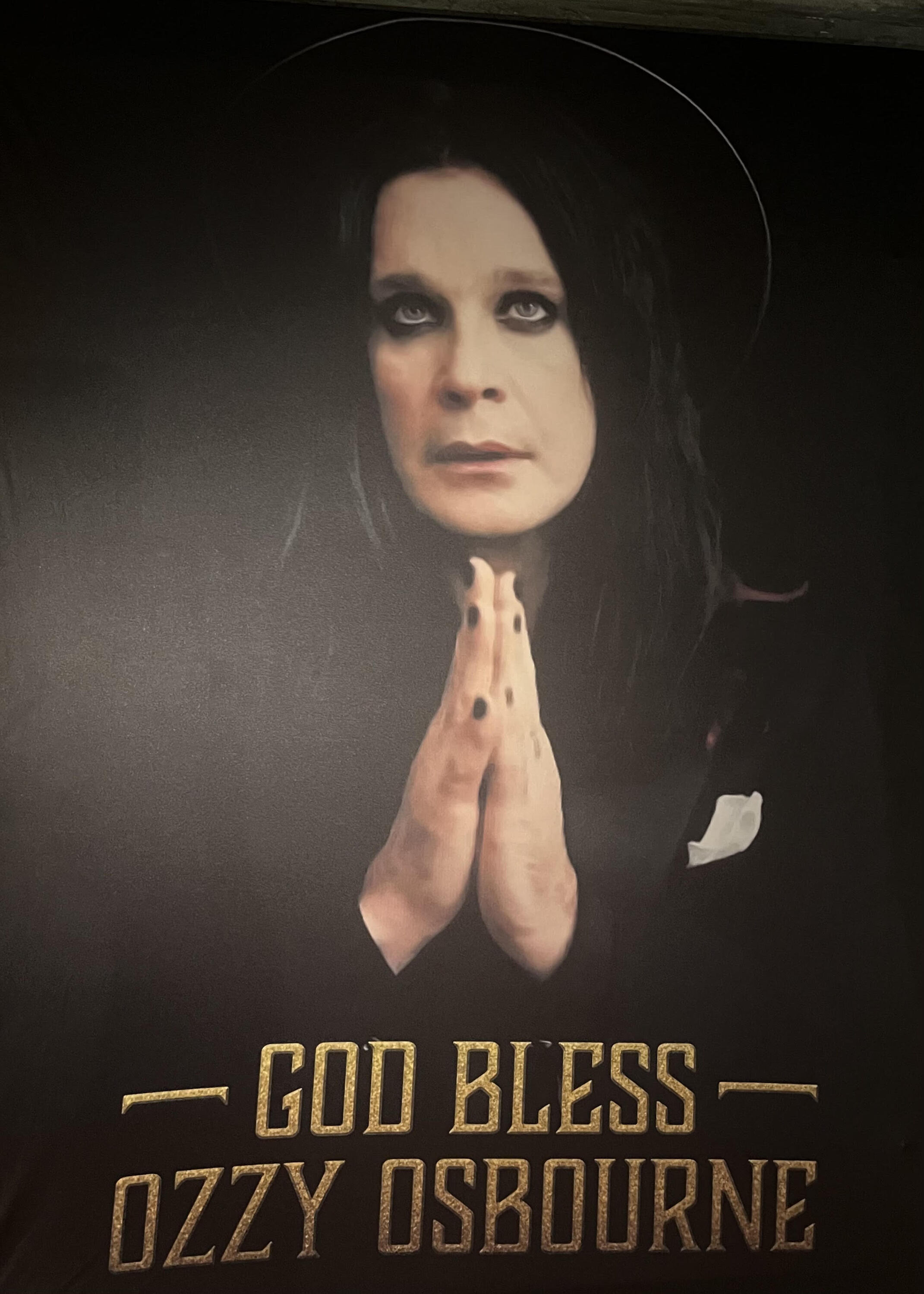 Ozzy’s portrait at ”Ozzy Osbourne: Prince of Darkness”