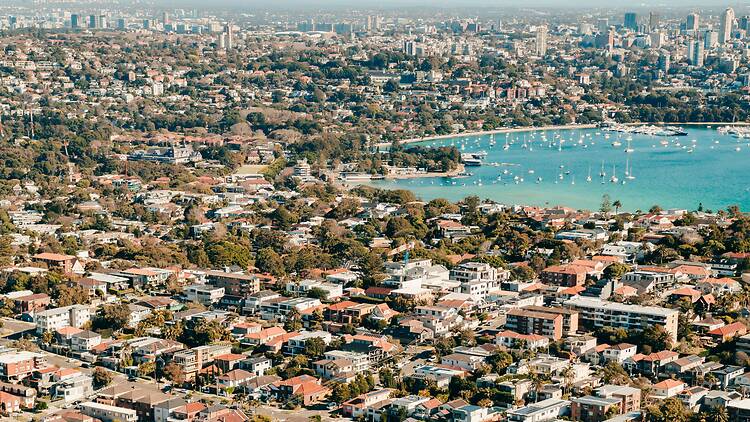 Sydney Aerial of city and a body of water