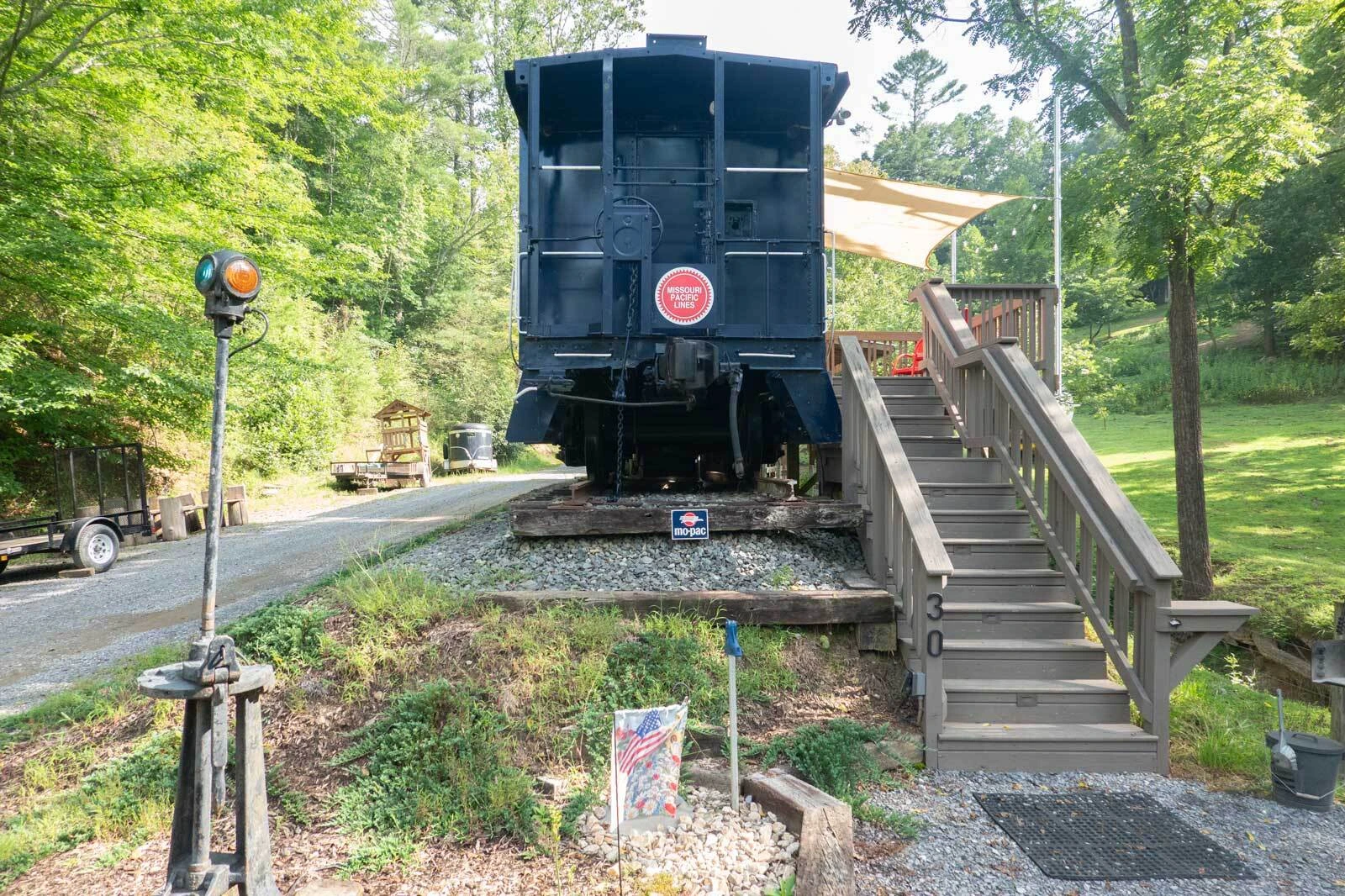 Buffalo Creek-Vacations, Mo Pac caboose