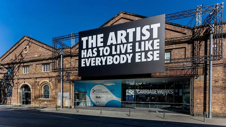 Sydney Contemporary A piece by artist Billy Apple out the front of Carriageworks