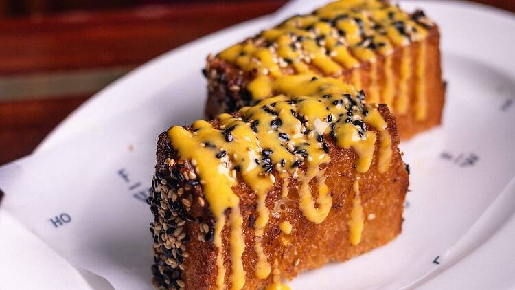 The prawn toast at Freddy Who