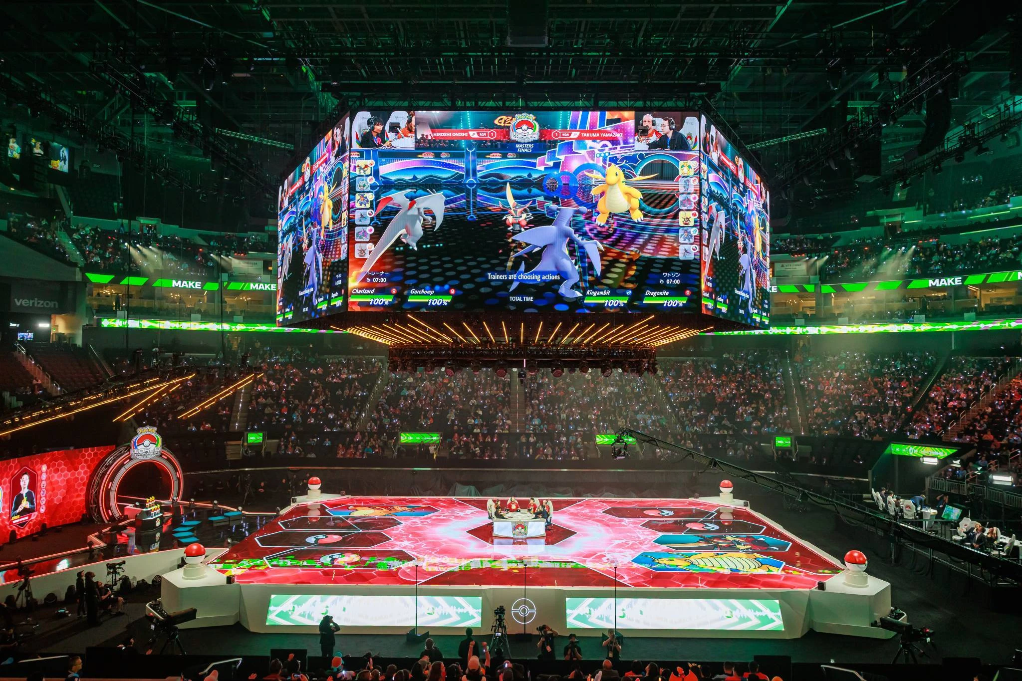 The Pok&eacute;mon World Championships 2026 VGC finals at the Chase Center in San Francisco