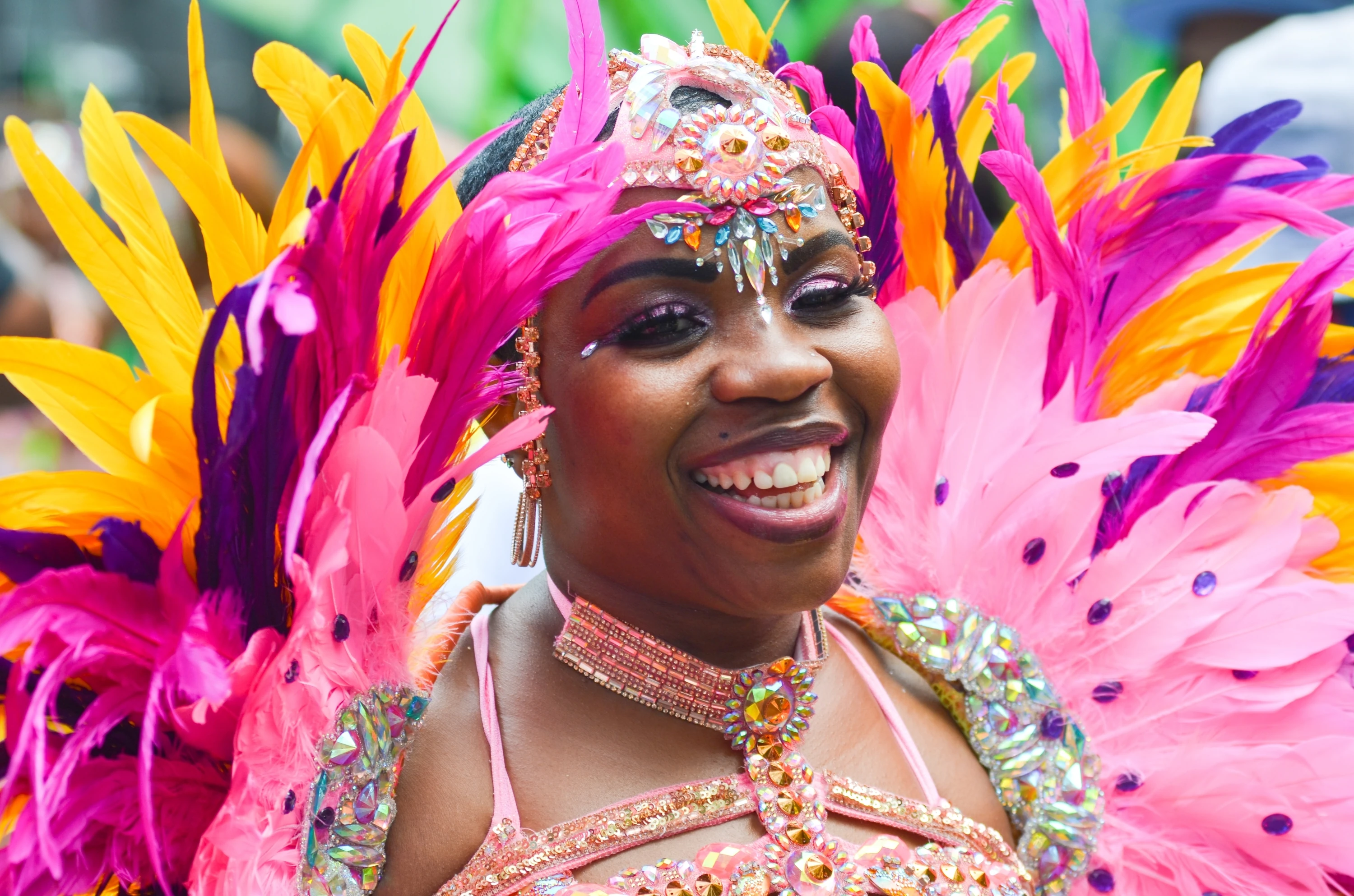 Revelers at the West Indian American Day Carnival