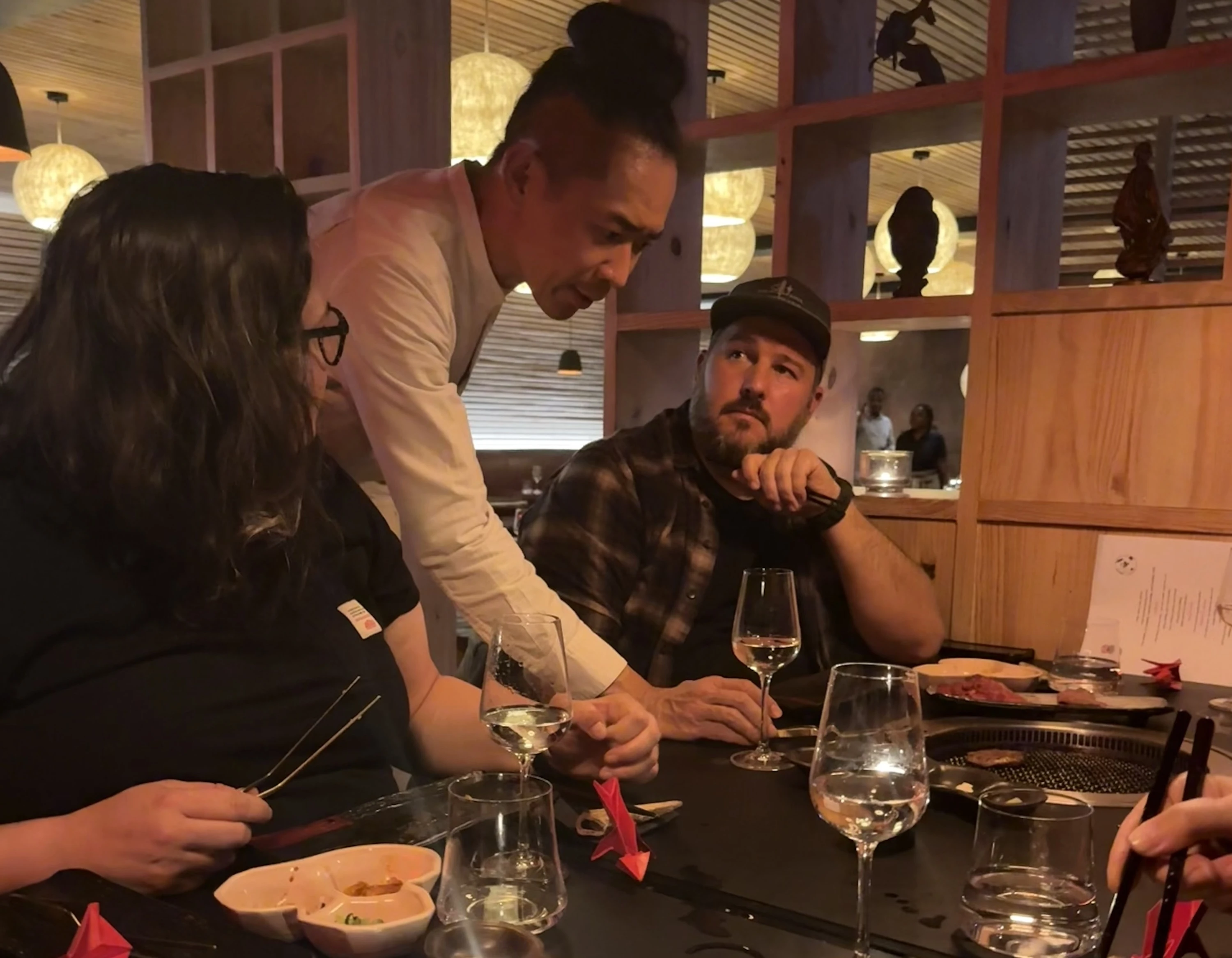 Belly of the Beast chefs Neil Swart and Anouchka Horn, with chef Hayato Morita.