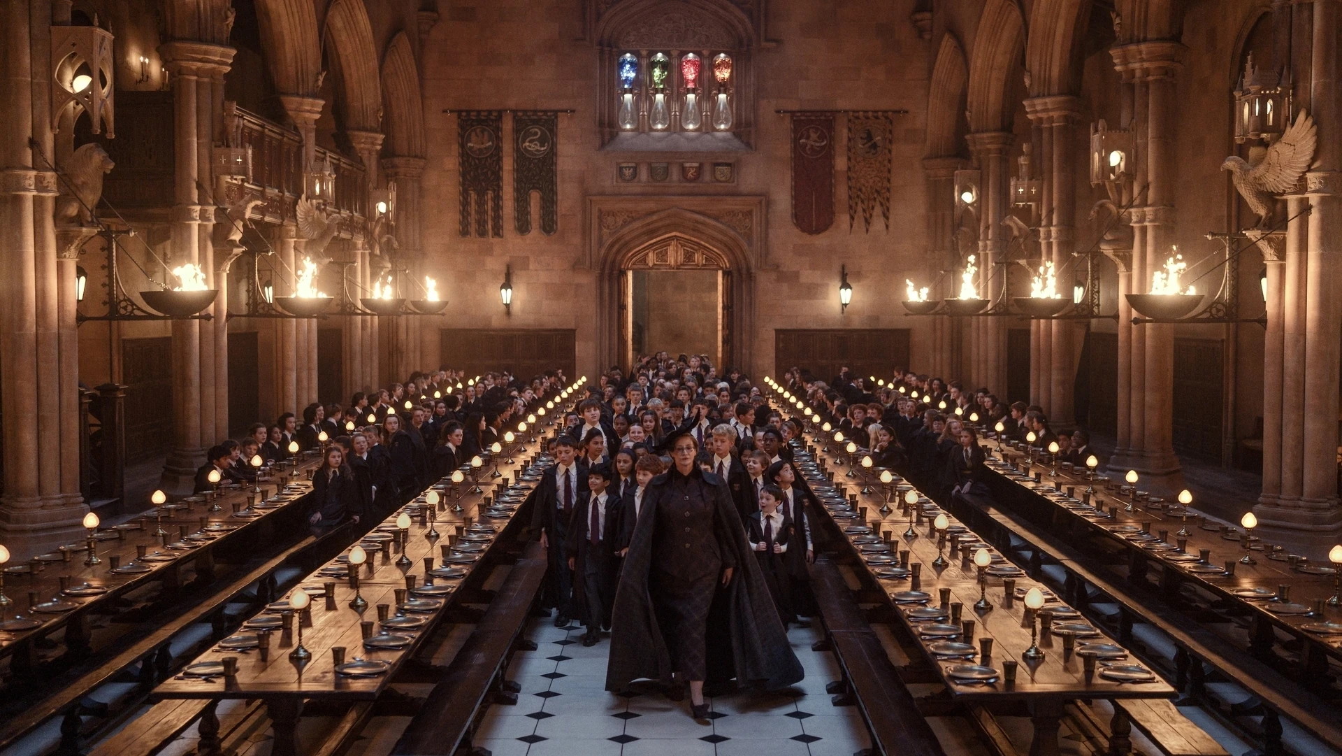 The great hall in Harry Potter and the Philosopher's Stone on HBO Max