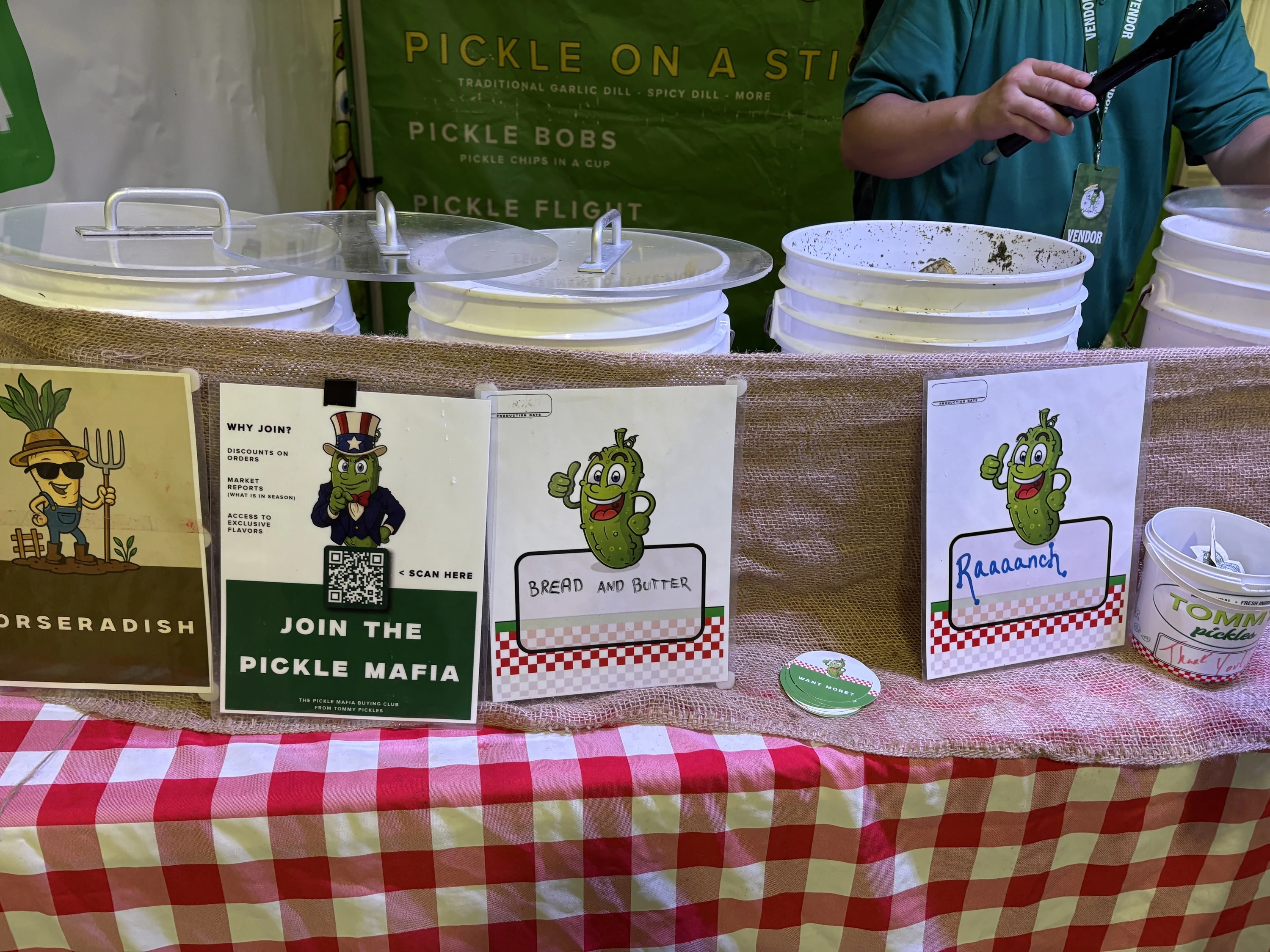 Ranch and pickle samples
