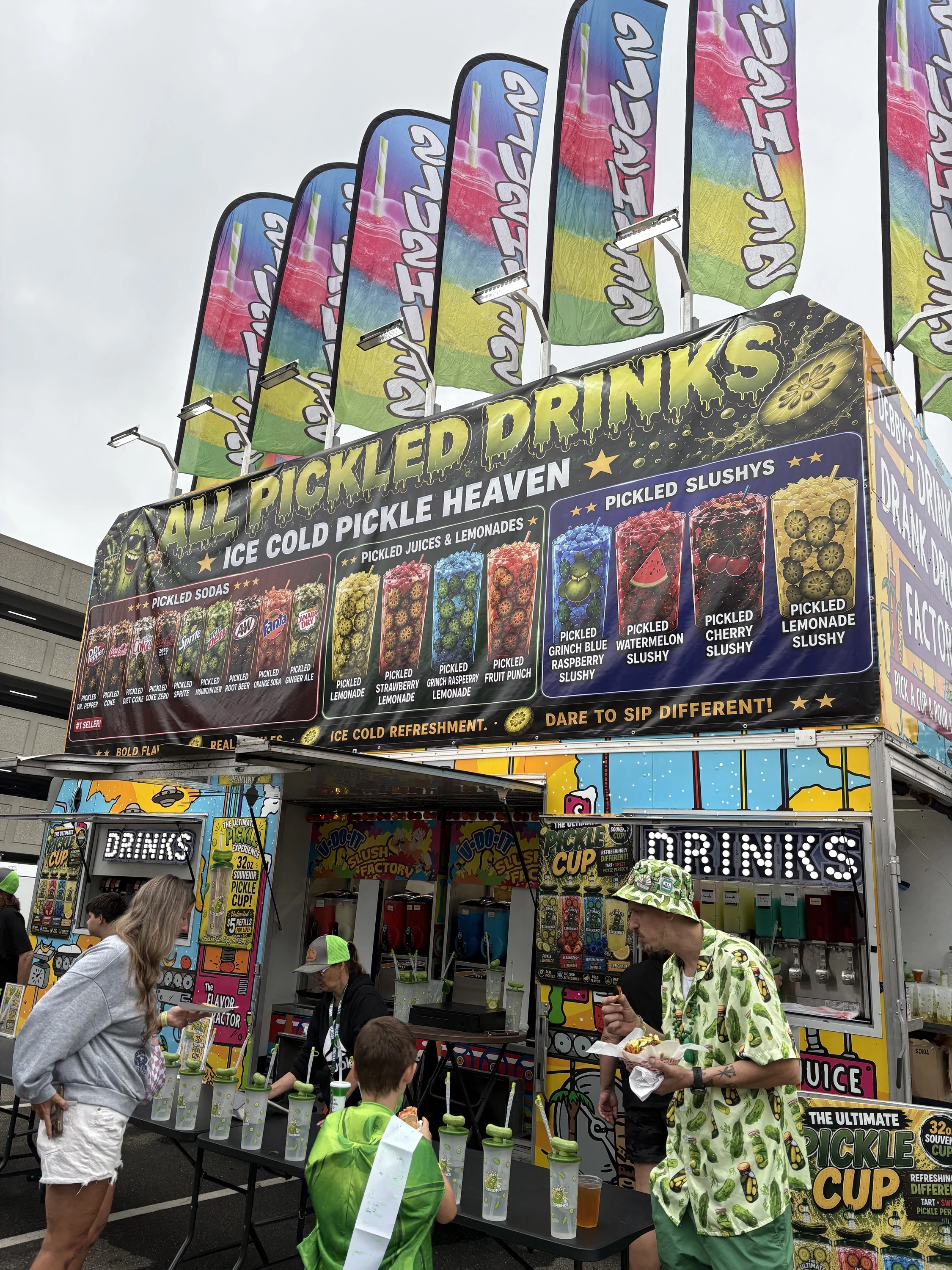 Ice-cold pickle drinks
