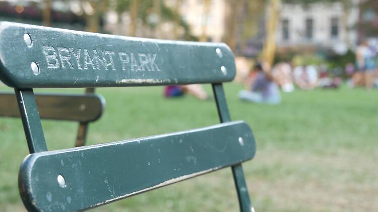 Empty chair in Bryant Park Empty chair in Bryant Park