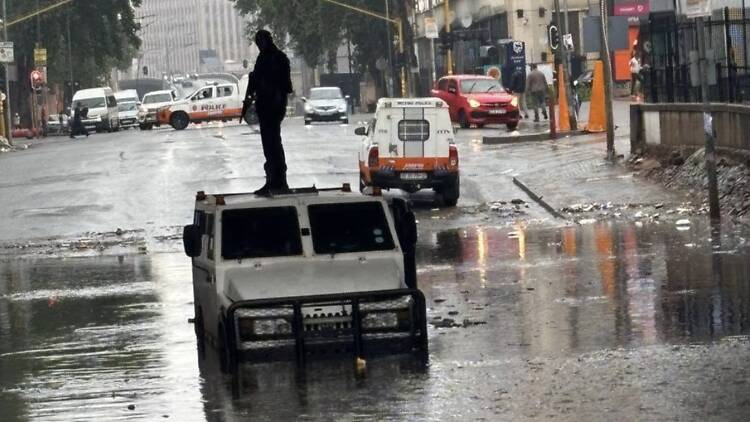 Cars were submerged in water in parts of Johannesburg due to last weekend's stormy weather. Cars were submerged in water in parts of Johannesburg due to last weekend's stormy weather.