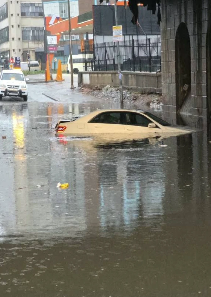 JMPD warned Johannesburg residents to continue treading with caution. were submerged in water in parts of Johannesburg due to last weekend's stormy weather.