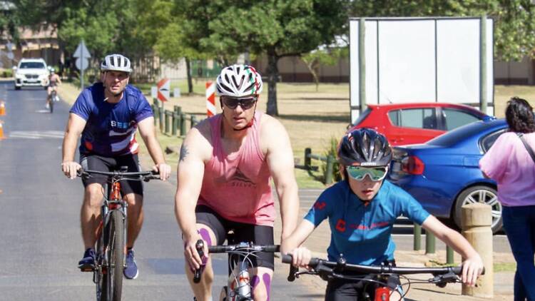 Even young cyclists get the Jozi Triathlon because this race believes in inclusivity.