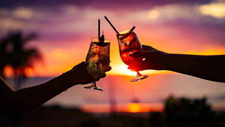 Cocktails at sunset