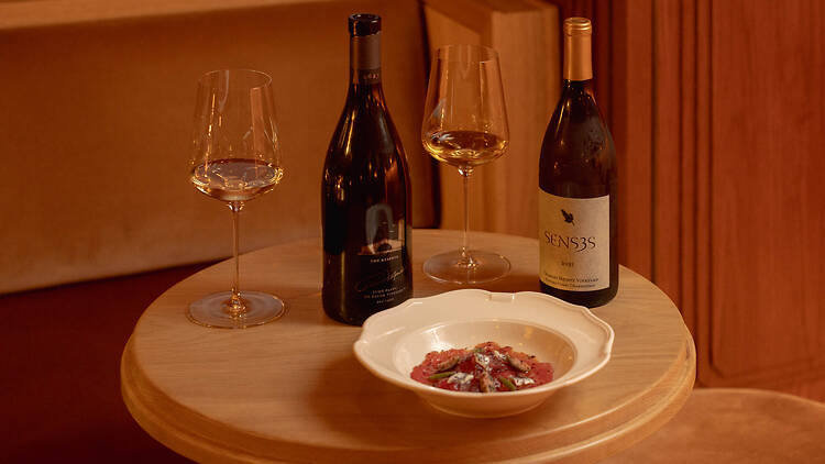 A selection of Californian wines at Reine & La Rue