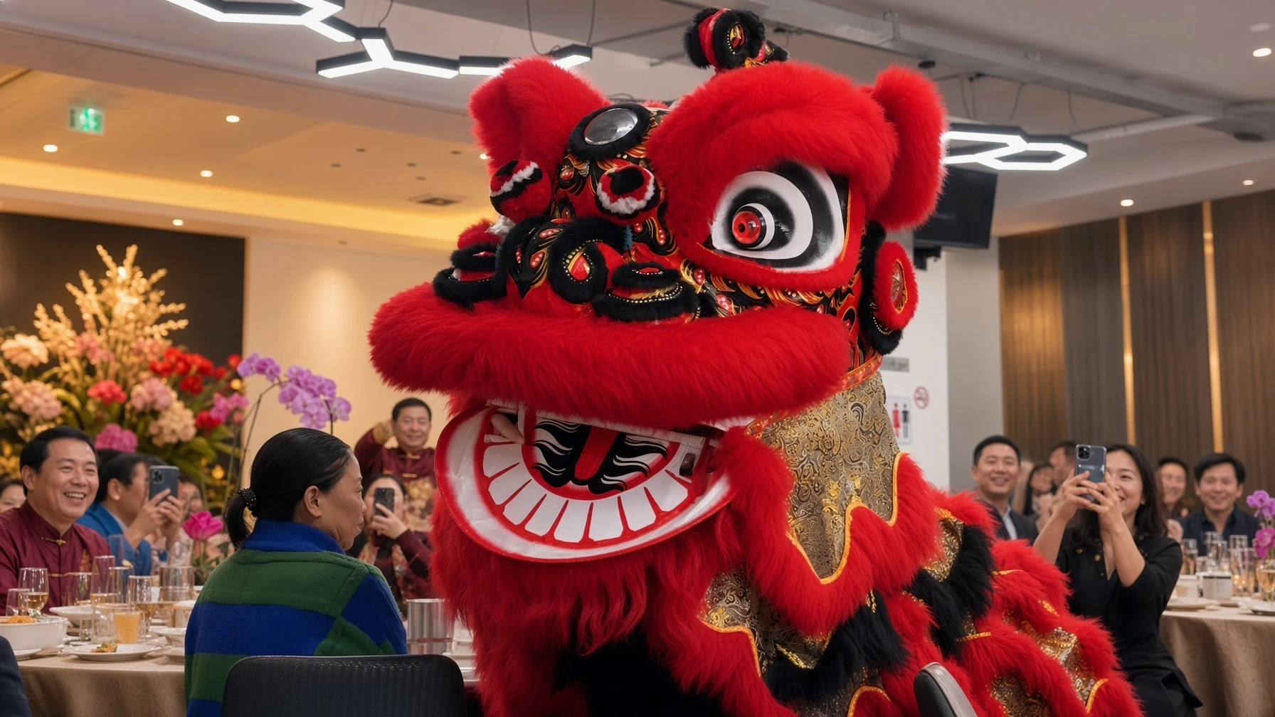 Traditional Chinese lion dance