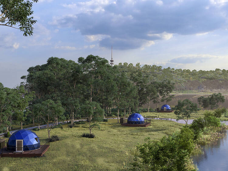 Canberra’s Lake Burley Griffin is scoring its first-ever luxury off-grid glamping retreat